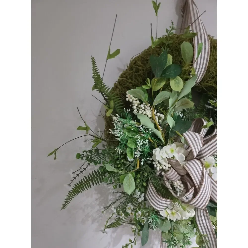 Handmade Every Day Year Round Moss Covered Angel Vine Wreath Large
